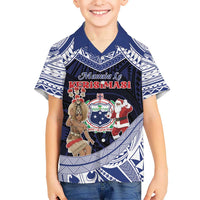 Samoa Christmas Hawaiian Shirt Samoan Siva Dance With Santa DT05 - Polynesian Pride