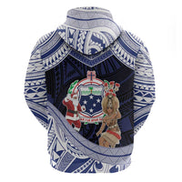 Samoa Christmas Hoodie Samoan Siva Dance With Santa DT05 - Polynesian Pride