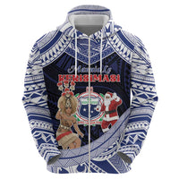 Samoa Christmas Hoodie Samoan Siva Dance With Santa DT05 - Polynesian Pride