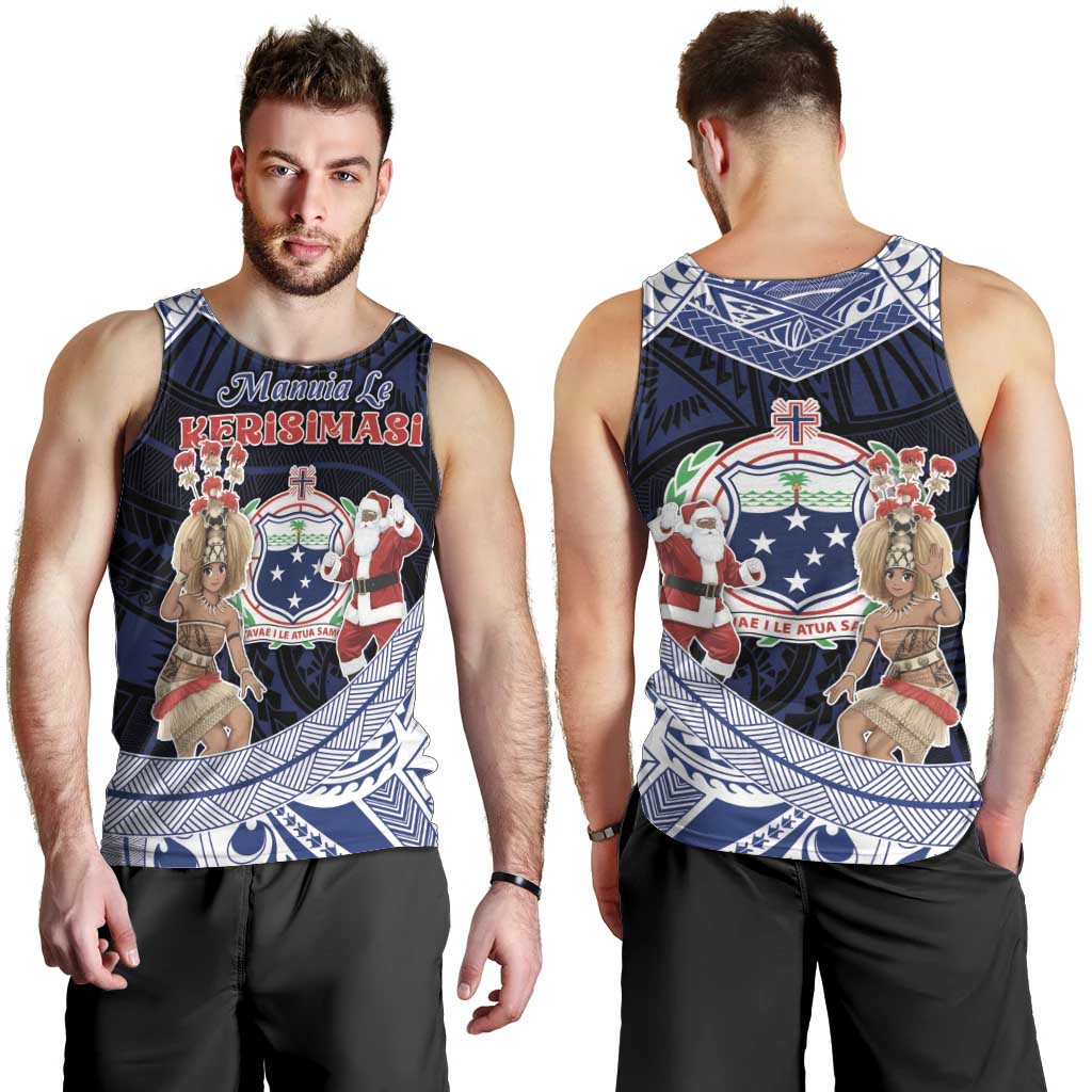 Samoa Christmas Men Tank Top Samoan Siva Dance With Santa - Polynesian Pride