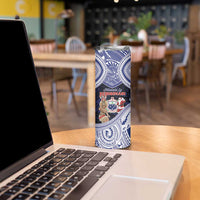 Samoa Christmas Skinny Tumbler Samoan Siva Dance With Santa - Polynesian Pride