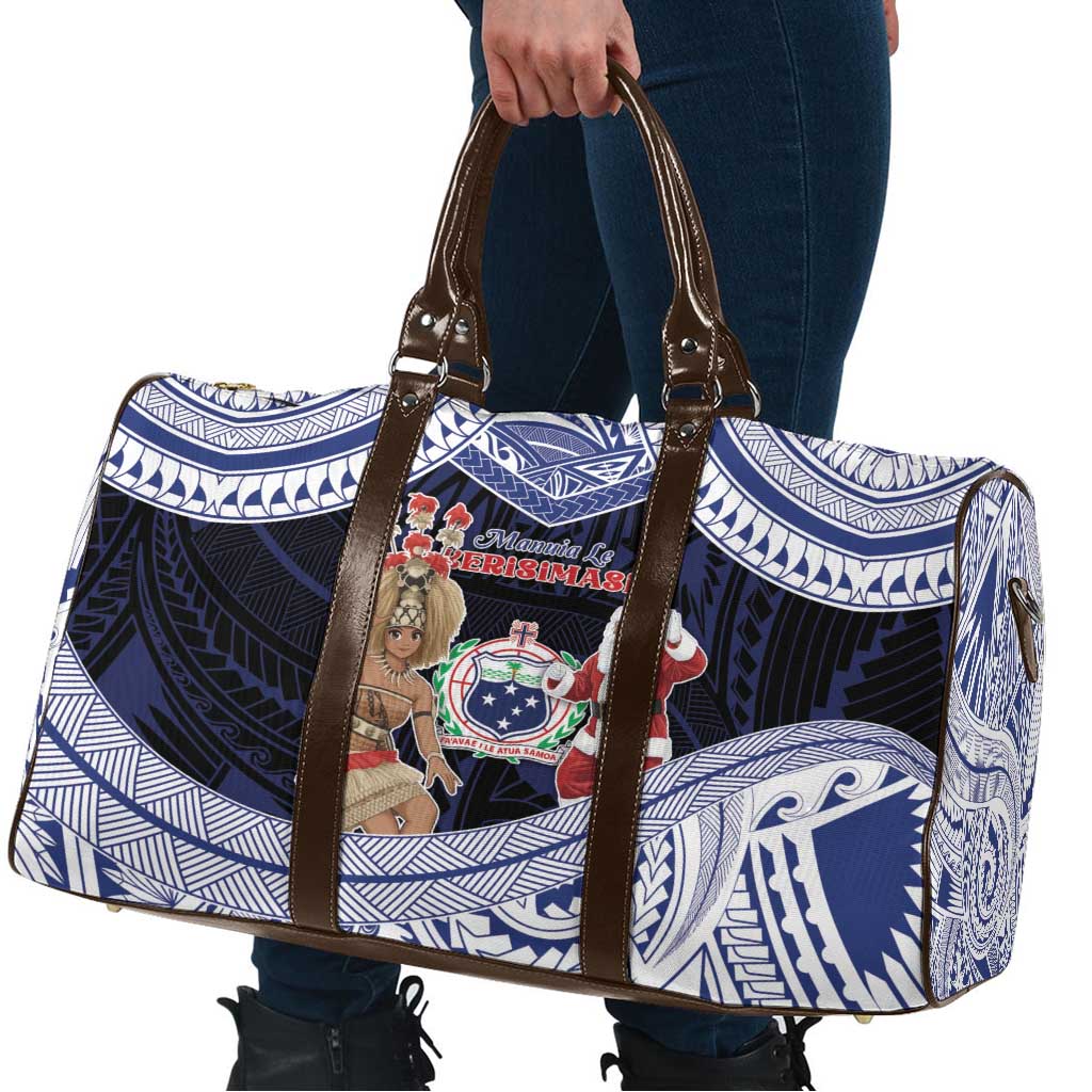 Samoa Christmas Travel Bag Samoan Siva Dance With Santa DT05 - Polynesian Pride