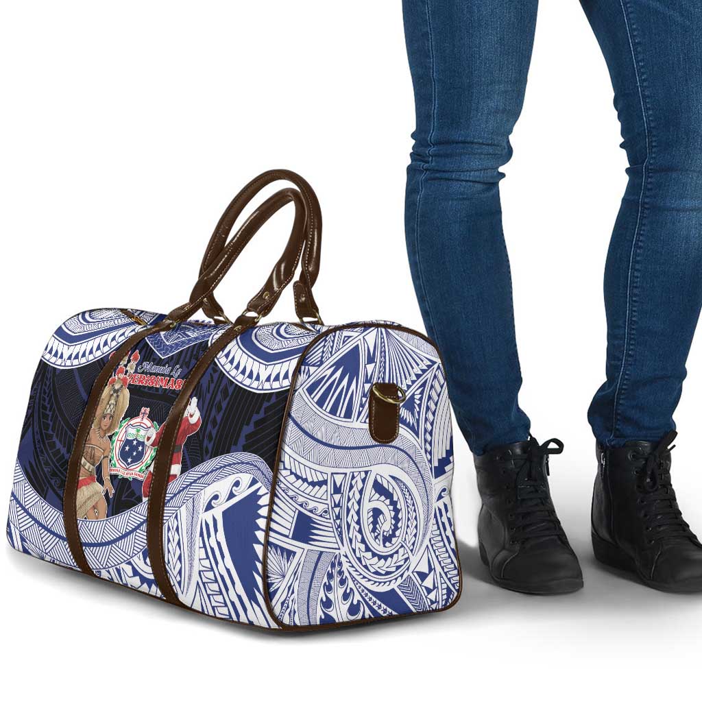 Samoa Christmas Travel Bag Samoan Siva Dance With Santa DT05 - Polynesian Pride