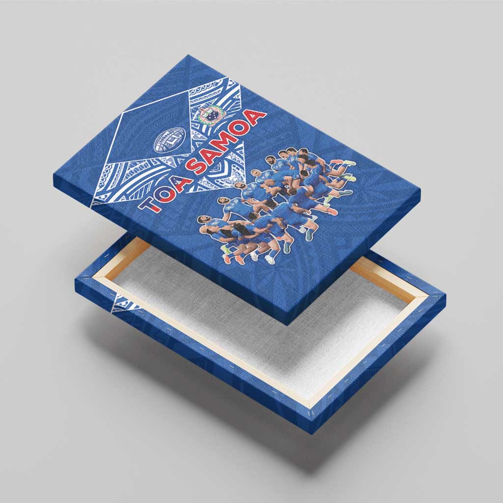 Toa Samoa Canvas Wall Art Samoan Warrior Spirit Rugby - Polynesian Pride