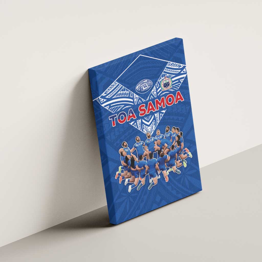 Toa Samoa Canvas Wall Art Samoan Warrior Spirit Rugby - Polynesian Pride