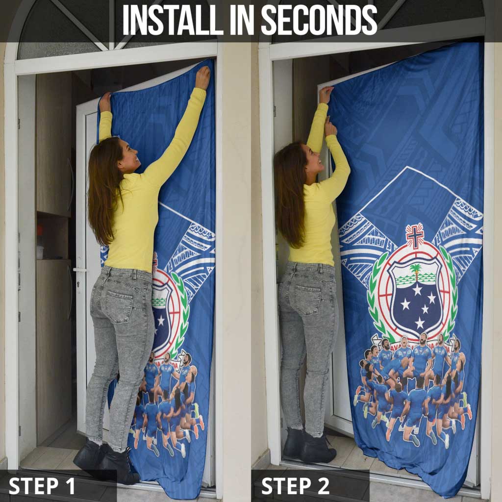 Toa Samoa Door Cover Samoan Warrior Spirit Rugby - Polynesian Pride