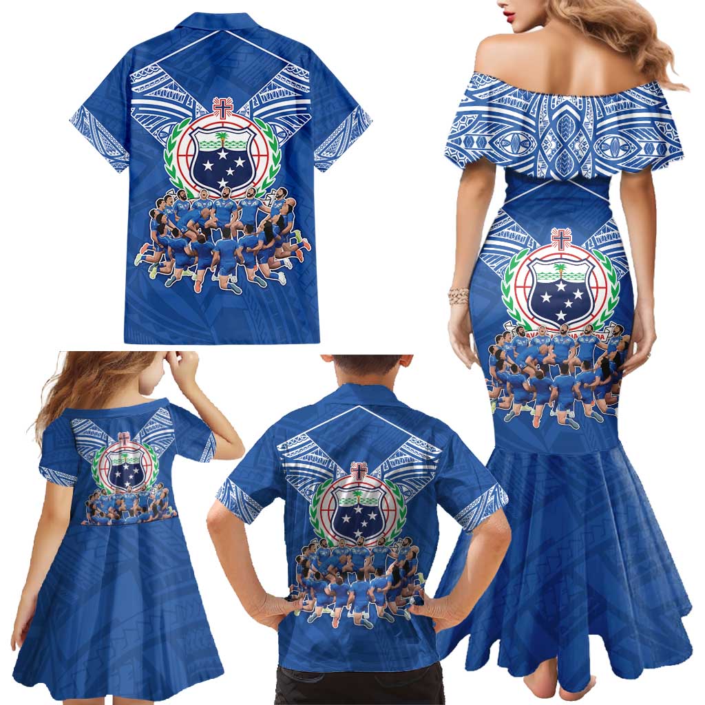 Toa Samoa Family Matching Mermaid Dress and Hawaiian Shirt Samoan Warrior Spirit Rugby DT05 - Polynesian Pride