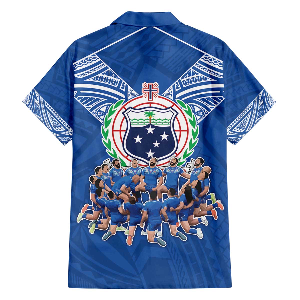Toa Samoa Family Matching Off The Shoulder Long Sleeve Dress and Hawaiian Shirt Samoan Warrior Spirit Rugby DT05 - Polynesian Pride