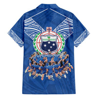 Toa Samoa Family Matching Off Shoulder Short Dress and Hawaiian Shirt Samoan Warrior Spirit Rugby DT05 - Polynesian Pride