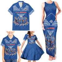 Toa Samoa Family Matching Tank Maxi Dress and Hawaiian Shirt Samoan Warrior Spirit Rugby DT05 - Polynesian Pride