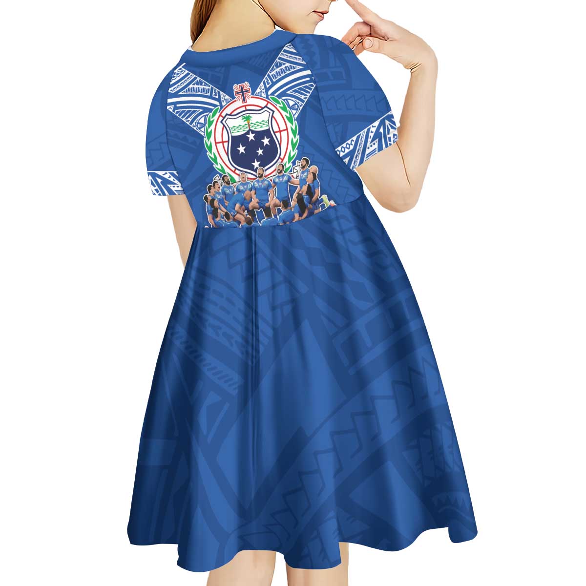 Toa Samoa Kid Short Sleeve Dress Samoan Warrior Spirit Rugby - Polynesian Pride