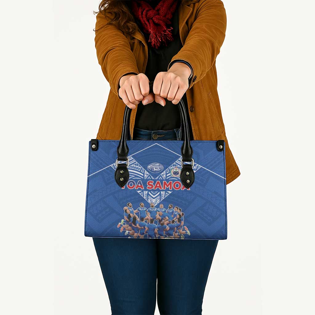 Toa Samoa Leather Bag Samoan Warrior Spirit Rugby - Polynesian Pride