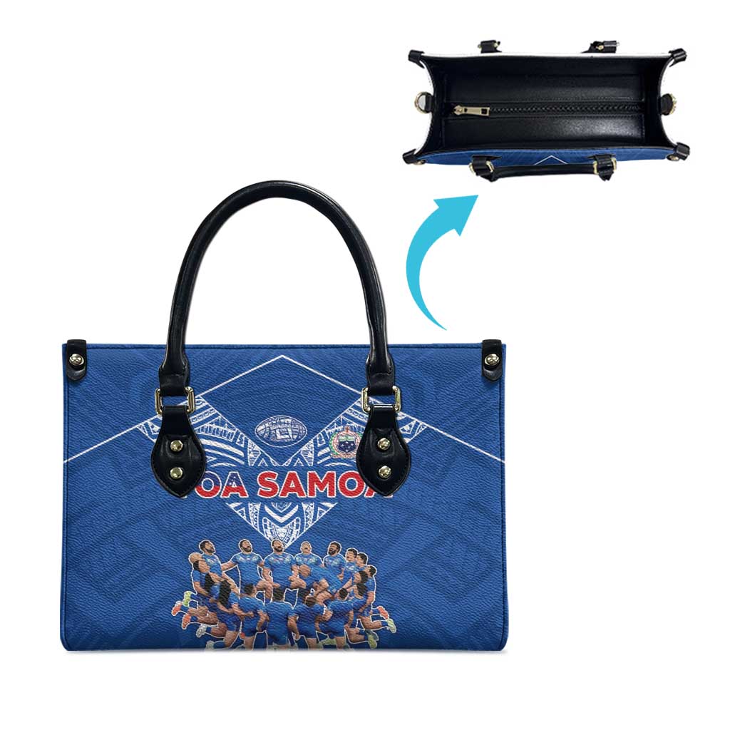 Toa Samoa Leather Bag Samoan Warrior Spirit Rugby - Polynesian Pride