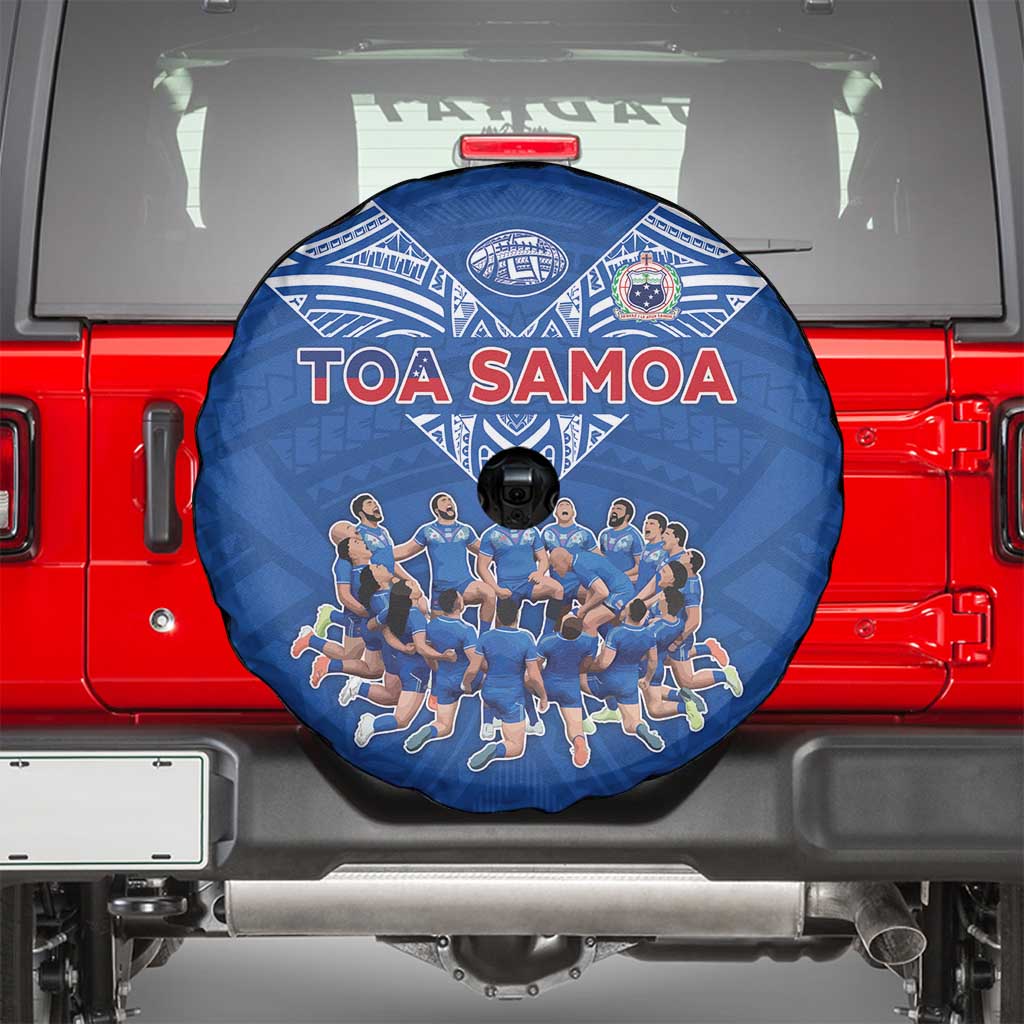 Toa Samoa Spare Tire Cover Samoan Warrior Spirit Rugby DT05 - Polynesian Pride