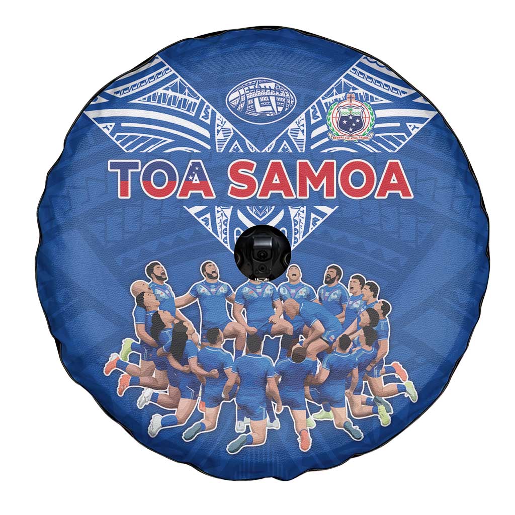 Toa Samoa Spare Tire Cover Samoan Warrior Spirit Rugby DT05 - Polynesian Pride