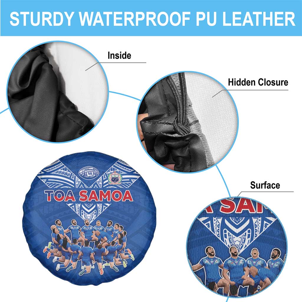 Toa Samoa Spare Tire Cover Samoan Warrior Spirit Rugby DT05 - Polynesian Pride