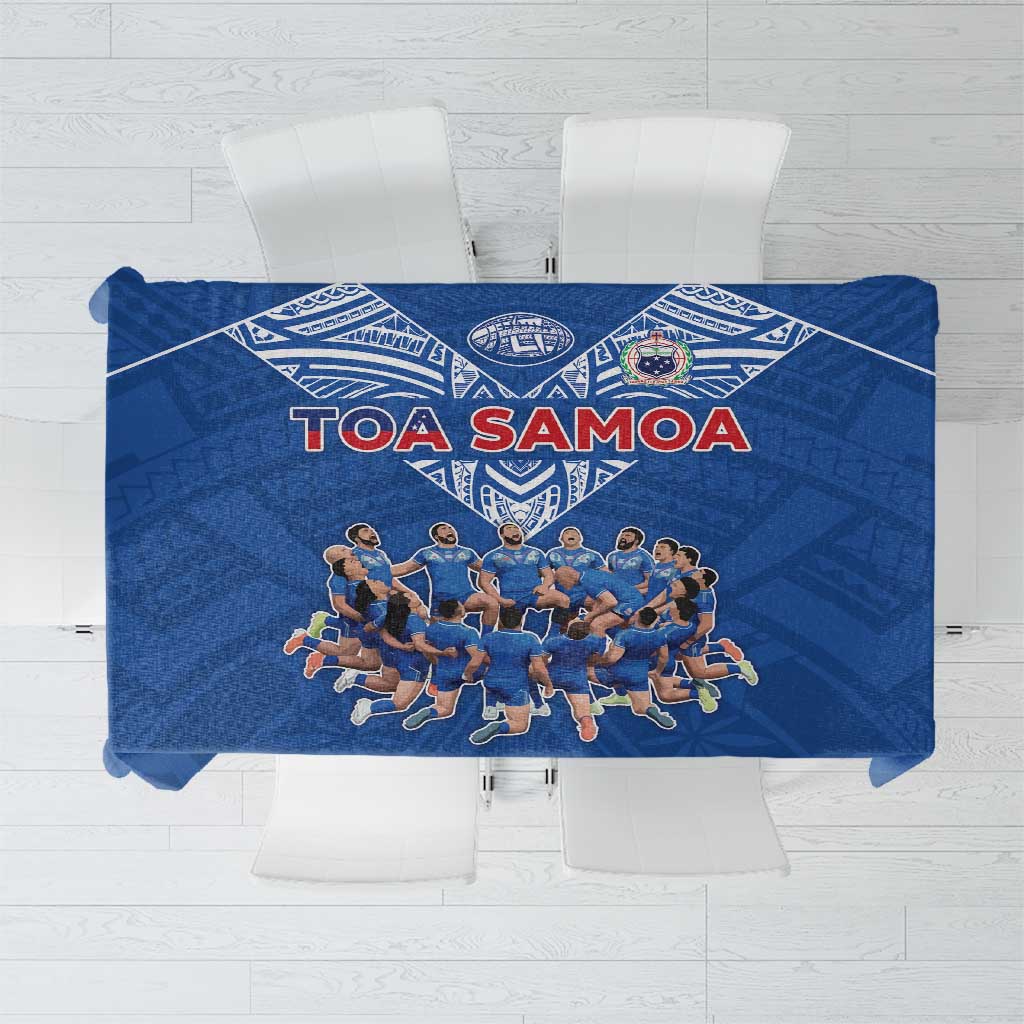 Toa Samoa Tablecloth Samoan Warrior Spirit Rugby - Polynesian Pride