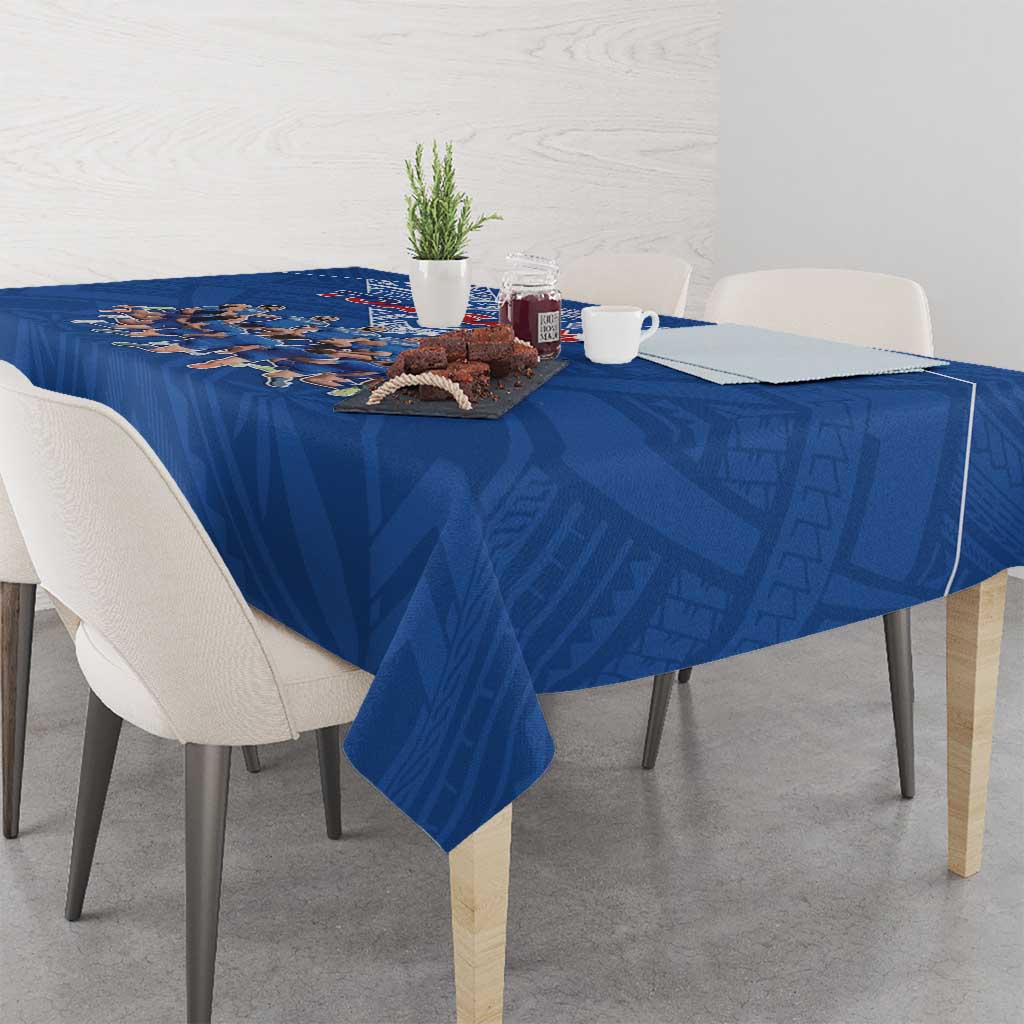 Toa Samoa Tablecloth Samoan Warrior Spirit Rugby - Polynesian Pride