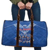 Toa Samoa Travel Bag Samoan Warrior Spirit Rugby DT05 Blue - Polynesian Pride