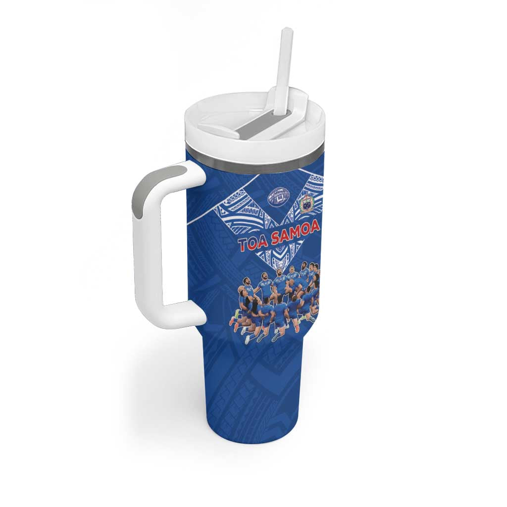 Toa Samoa Tumbler With Handle Samoan Warrior Spirit Rugby DT05 - Polynesian Pride