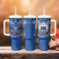 Toa Samoa Tumbler With Handle Samoan Warrior Spirit Rugby DT05 - Polynesian Pride