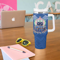 Toa Samoa Tumbler With Handle Samoan Warrior Spirit Rugby DT05 - Polynesian Pride