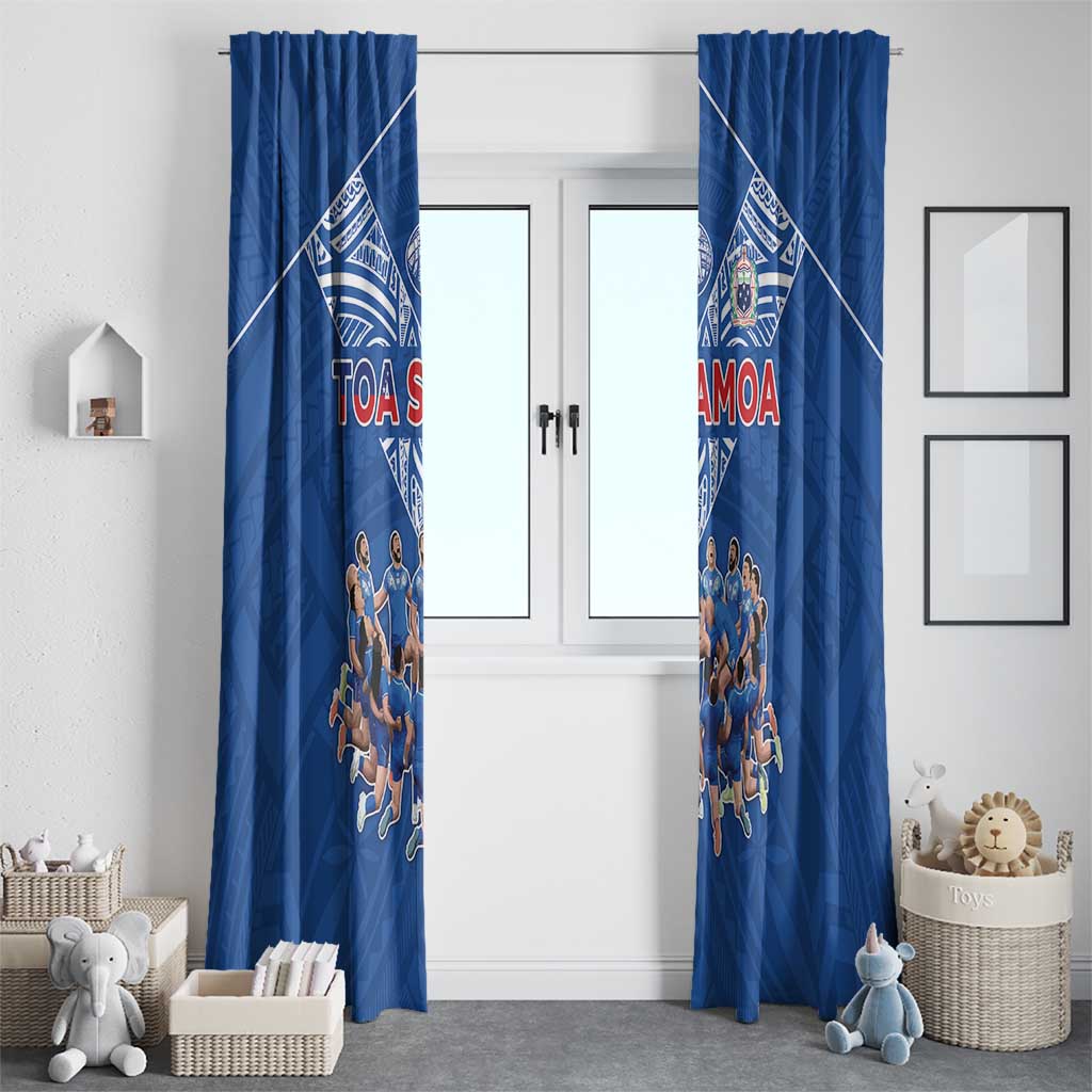 Toa Samoa Window Curtain Samoan Warrior Spirit Rugby - Polynesian Pride