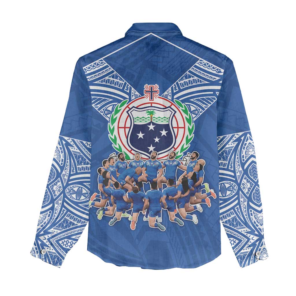Toa Samoa Women Casual Shirt Samoan Warrior Spirit Rugby - Polynesian Pride