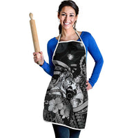 Maori Romantic Valentine Apron The Hongi Kiss Black Galaxy