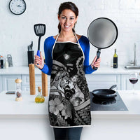 Maori Romantic Valentine Apron The Hongi Kiss Black Galaxy