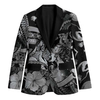 Personalised Maori Romantic Valentine Blazer The Hongi Kiss Black Galaxy