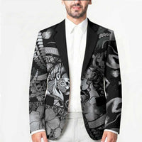 Personalised Maori Romantic Valentine Blazer The Hongi Kiss Black Galaxy