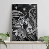 Maori Romantic Valentine Canvas Wall Art The Hongi Kiss Black Galaxy DT05 - Polynesian Pride