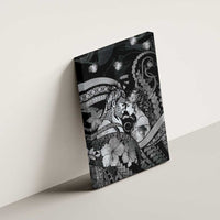 Maori Romantic Valentine Canvas Wall Art The Hongi Kiss Black Galaxy DT05 - Polynesian Pride