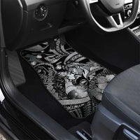 Personalised Maori Romantic Valentine Car Mats The Hongi Kiss Black Galaxy DT05 - Polynesian Pride