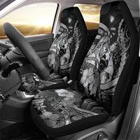Maori Romantic Valentine Car Seat Cover The Hongi Kiss Black Galaxy
