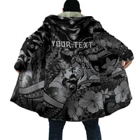 Personalised Maori Romantic Valentine Cloak The Hongi Kiss Black Galaxy
