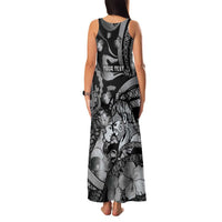 Personalised Maori Romantic Valentine Family Matching Tank Maxi Dress and Hawaiian Shirt The Hongi Kiss Black Galaxy DT05 - Polynesian Pride