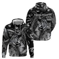 Personalised Maori Romantic Valentine Hoodie The Hongi Kiss Black Galaxy