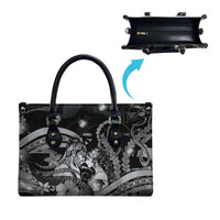 Maori Romantic Valentine Leather Bag The Hongi Kiss Black Galaxy