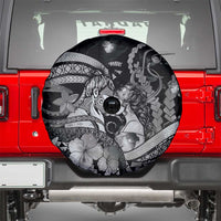 Maori Romantic Valentine Spare Tire Cover The Hongi Kiss Black Galaxy