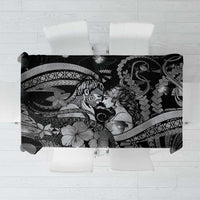 Maori Romantic Valentine Tablecloth The Hongi Kiss Black Galaxy