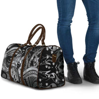Maori Romantic Valentine Travel Bag The Hongi Kiss Black Galaxy