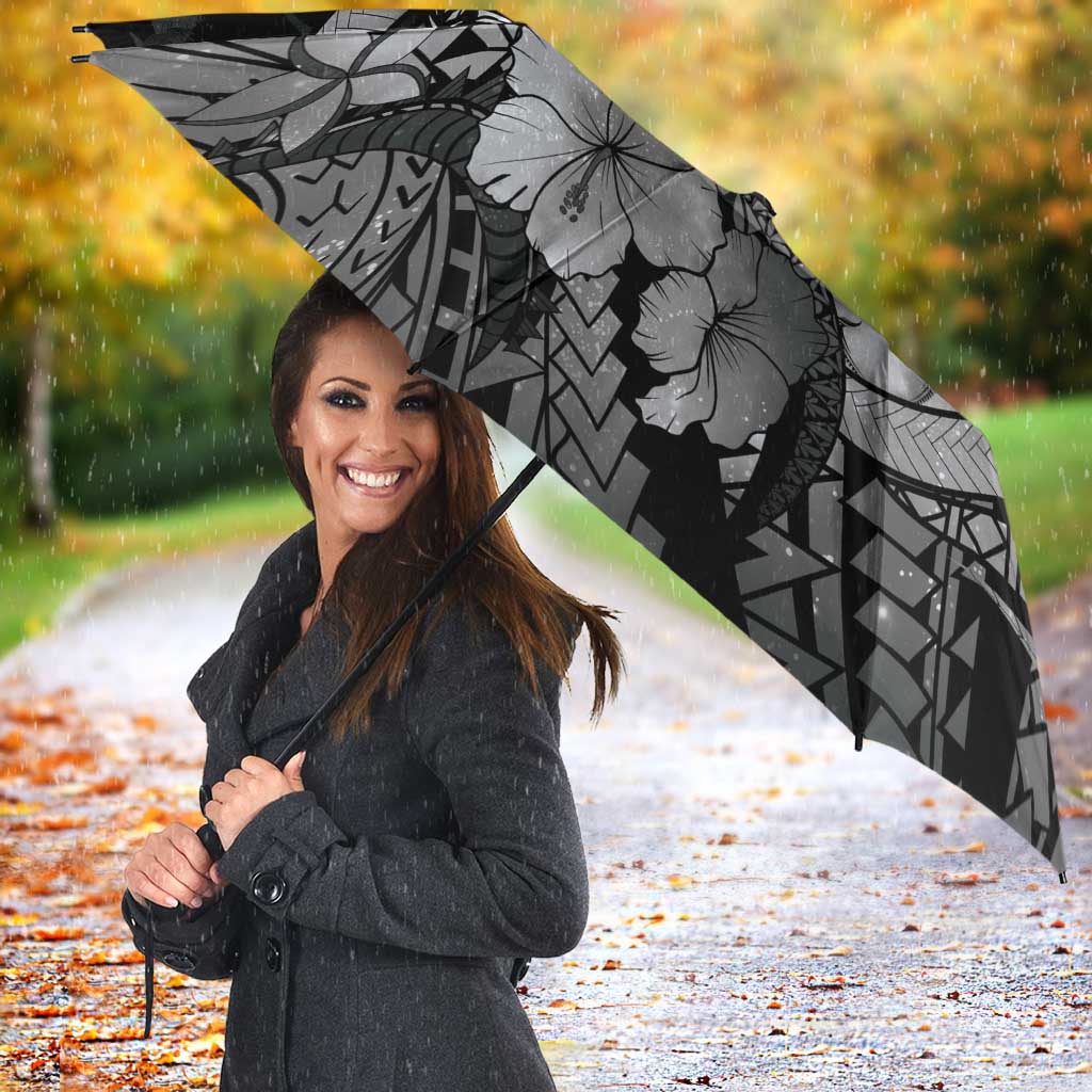 Maori Romantic Valentine Umbrella The Hongi Kiss Black Galaxy