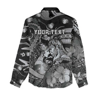 Personalised Maori Romantic Valentine Women Casual Shirt The Hongi Kiss Black Galaxy DT05 - Polynesian Pride