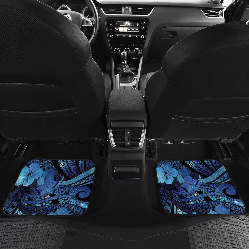 Personalised Maori Romantic Valentine Car Mats The Hongi Kiss Blue Galaxy