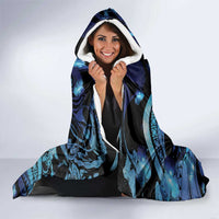 Maori Romantic Valentine Hooded Blanket The Hongi Kiss Blue Galaxy DT05 - Polynesian Pride