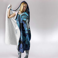 Maori Romantic Valentine Hooded Blanket The Hongi Kiss Blue Galaxy DT05 - Polynesian Pride