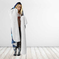 Maori Romantic Valentine Hooded Blanket The Hongi Kiss Blue Galaxy DT05 - Polynesian Pride
