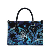 Maori Romantic Valentine Leather Bag The Hongi Kiss Blue Galaxy DT05 - Polynesian Pride
